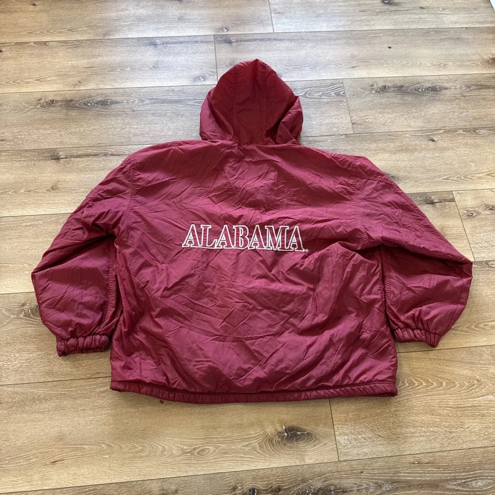 Vintage‎ Alabama Crimson Tide Puffer Jacket Mens XL 90s Genuine Stuff Red